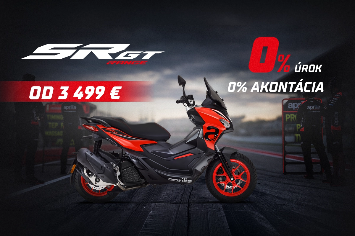 Aprilia SR GT od 3 390 €. 0 % úrok, 0 % akontácia!