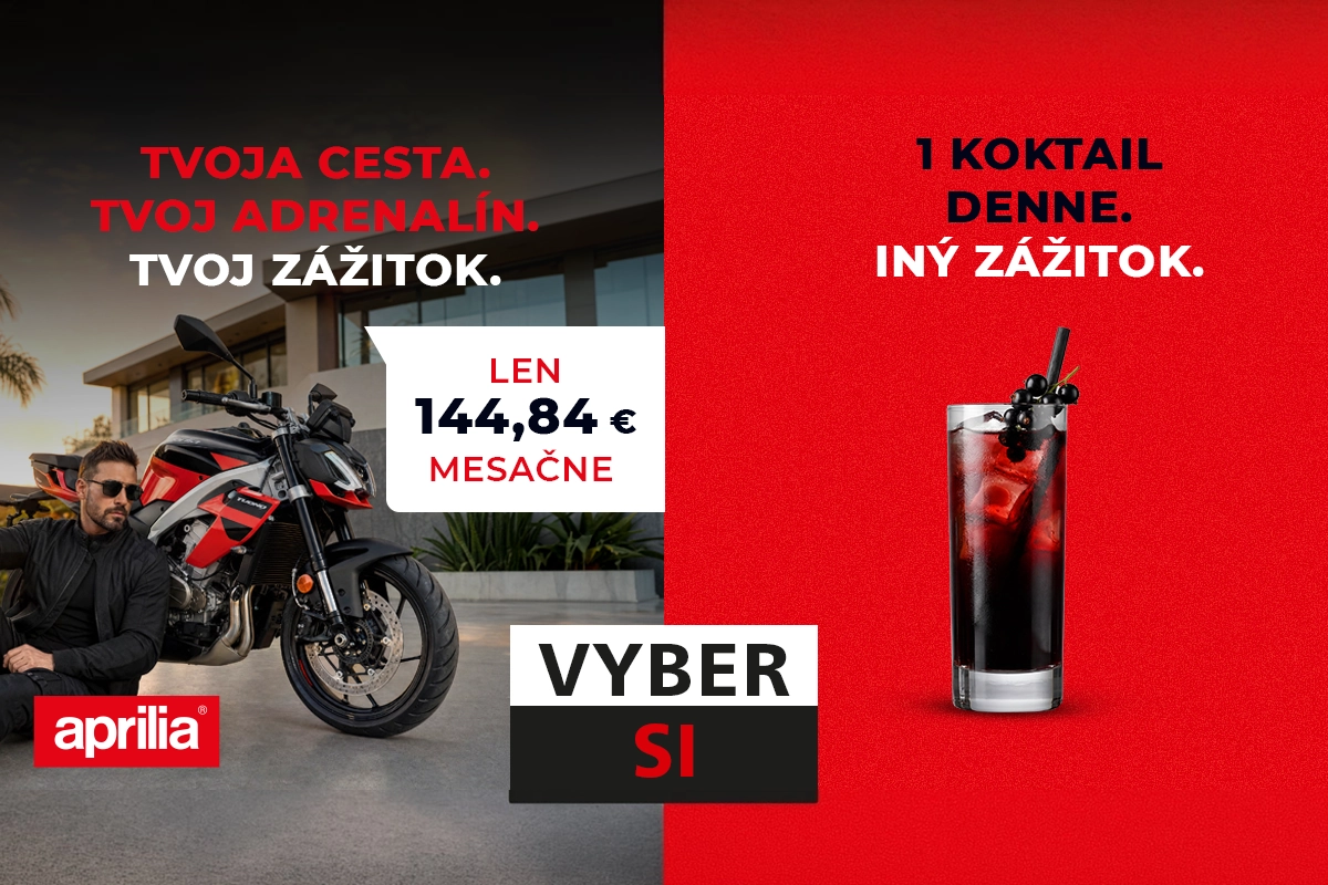 Vyraz na svojej Aprilii už dnes, s nízkou mesačnou splátkou